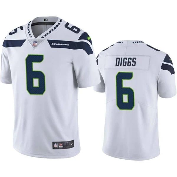 Men Seattle Seahawks #6 Quandre Diggs Nike White Vapor Limited NFL Jersey->seattle seahawks->NFL Jersey